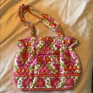 Vera Bradley Pink and Orange Floral Shoulder Bag